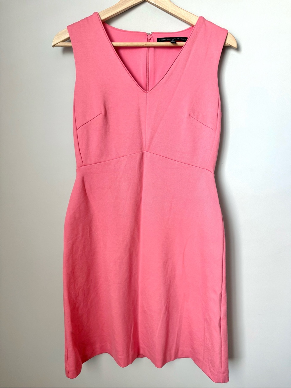 White House Black Market Pink V-Neck Sleeveless Mini Dress